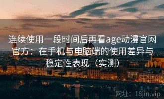 连续使用一段时间后再看age动漫官网官方：在手机与电脑端的使用差异与稳定性表现（实测）