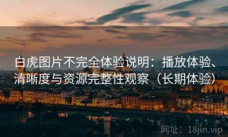 白虎图片不完全体验说明：播放体验、清晰度与资源完整性观察（长期体验）