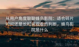 从用户角度聊聊蜂鸟影院：适合碎片时间还是长时间观看的判断，蜂鸟影院是什么