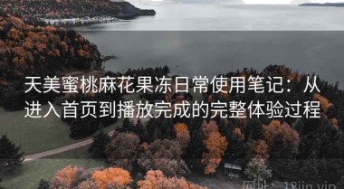 天美蜜桃麻花果冻日常使用笔记：从进入首页到播放完成的完整体验过程