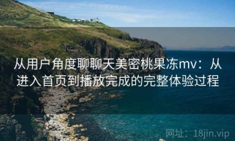 从用户角度聊聊天美密桃果冻mv：从进入首页到播放完成的完整体验过程