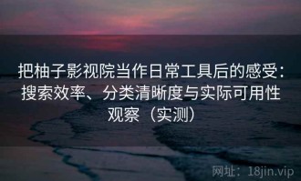 把柚子影视院当作日常工具后的感受：搜索效率、分类清晰度与实际可用性观察（实测）