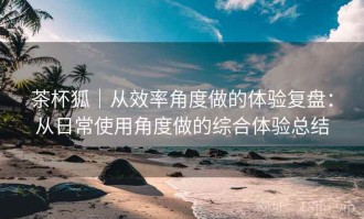 茶杯狐｜从效率角度做的体验复盘：从日常使用角度做的综合体验总结