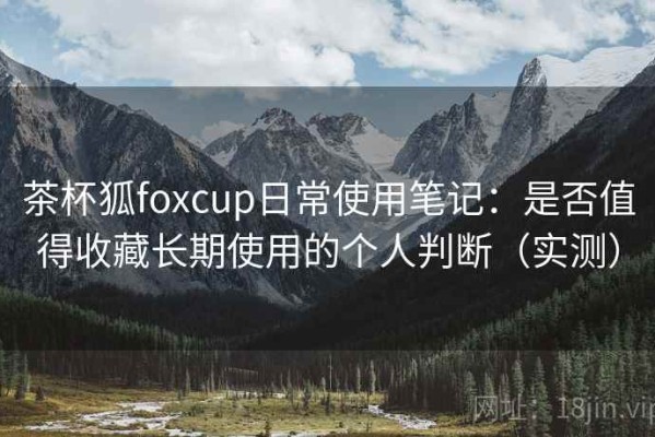 茶杯狐foxcup日常使用笔记：是否值得收藏长期使用的个人判断（实测）