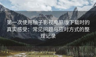 第一次使用柚子影视电脑版下载时的真实感受：常见问题与应对方式的整理记录