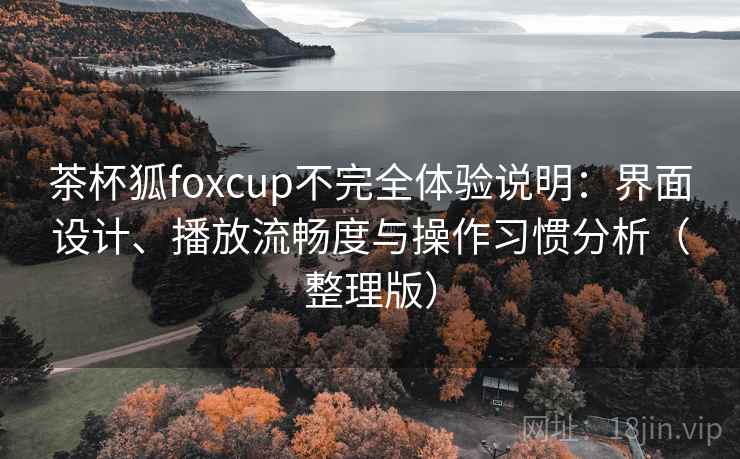 茶杯狐foxcup不完全体验说明：界面设计、播放流畅度与操作习惯分析（整理版）