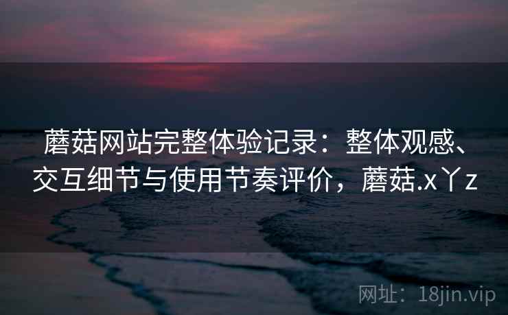 蘑菇网站完整体验记录：整体观感、交互细节与使用节奏评价，蘑菇.x丫z